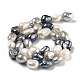 Fili di perle di perle d'acqua dolce coltivate naturali PEAR-L033-37G-3