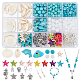 PH PandaHall 406pcs Ocean Jewelry Making Kit Starfish Seashell Beads Synthetic Turquoise Beads Tortoise Fish Beads Cowrie Shell Beads for Summer Beach Necklace Earring Bracelet Anklet Jewelry Making DIY-PH0013-78-1