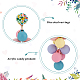 FIBLOOM 3 Pairs 3 Colors Candy Color Acrylic Cluster Dangle Stud Earrings EJEW-FI0001-18-3