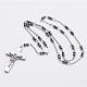 304 Stainless Steel Rosary Beaded Necklaces NJEW-JN01710-1