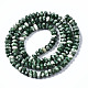 Fili di perle di diaspro spot verde naturale G-S366-128-2