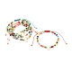 Electroplate Glass Nylon Thread Braided Bead Bracelets BJEW-JB06360-1
