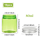 Benecreat 10 упаковка 80 мл светло-зеленая пластиковая баночка для одноразового крема для домашних животных пустые косметические контейнеры флаконы с завинчивающейся крышкой для кухни MRMJ-WH0018-61B-02-2