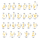 Unicraftale 52pcs alfabeto dorado az encantos colgantes de acero inoxidable letra hipoalergénica colgantes de metal 1 mm encantos de orificios pequeños para hacer joyas de diy (2 piezas por cada letra) STAS-UN0003-57G-7