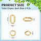 Unicraftale 4 pz 2 stili placcatura ionica (ip) 304 anelli a molla in acciaio inossidabile STAS-UN0050-05-2