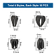Ph pandahall 40 Uds 4 estilos de broches a presión STAS-PH0004-80-2