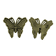Style tibétain cabochons alliage papillon TIBEP-1163-AB-FF-1