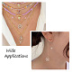 Cheriswelry 12 piezas 6 estilo latón micro pavé colgantes de circonita cúbica transparente KK-CW0001-04-7