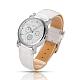 High Quality Stainless Steel Leather Diamond-studded Quartz Wrist Watch WACH-N008-14E-2
