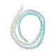 Transparent Gradient Color Glass Beads Strands GLAA-H021-01B-23-4