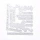 炭素鋼カッティングダイステンシル  DIYスクラップブッキング/フォトアルバム用  装飾的なエンボス印刷紙のカード  マットプラチナカラー  祝福模様  15.4x13.2x0.1cm  穴：1mm DIY-I083-04P-2