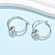 Латунные серьги-кольца для женщин EJEW-L297-01A-P-2