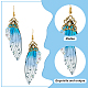 ANATTASOUL 4Pcs 4 Colors Gradient Butterfly Resin Dangle Earrings EJEW-AN0003-94-3