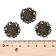 Antique Bronze Brass Flower Cabochon Settings for Jewellery Making X-KK-L006-AB-NF-3