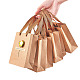 Pandahall 12 компл. бумажные пакеты с цветком и словом подарочные пакеты из крафт-бумаги прямоугольные пакеты для вечеринок хозяйственные сумки с ручками для домашней вечеринки по магазинам burlywood AJEW-PH0017-76-5