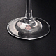 天然ローズクォーツのワイングラスチャーム  真鍮ワイングラスで魅力がフープピアスを鳴らし  銀色のメッキ  30mm AJEW-JO00035-01-1