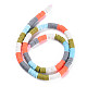 Hebras de cuentas de arcilla polimérica hechas a mano de 5 color fijas CLAY-S096-029F-2