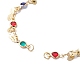 Realizzazione di braccialetti con catena a maglie con perline di vetro AJEW-JB01150-32-2
