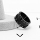 316l外科用ステンレス鋼ワイドバンドフィンガー指輪  スピナーリング  回転可能な  カメラレンズ  サイズ9  ガンメタ色  19mm X-RJEW-T005-9-15-3