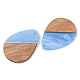 Opaque Resin & Walnut Wood Pendants X-RESI-S389-010A-C-3