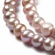 Fili di perle di perle d'acqua dolce coltivate naturali PEAR-L033-08A-01-2
