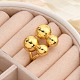 Латунные открытые манжеты для женщин RJEW-F171-01G-03-4