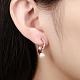 Boucles d'oreilles en laiton avec micro pavé de zircone cubique EJEW-BB15421-6