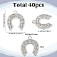 Подвески со стразами из сплава 40 шт. ALRI-SC0001-58P-2