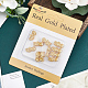 Beebeecraft 1 Box 12Pcs Pixiu Spacer Bead 18k Gold Plated Chinese Character CAI Fengshui Lucky Bead for Necklaces Bracelets Key Chains FIND-BBC0003-02-6