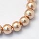Backen gemalt pearlized Glasperlen runden Perle Stränge X-HY-Q003-6mm-11-2