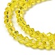 Transparent Electroplate Glass Beads Strands EGLA-S056-4mm-21-3