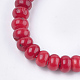 Synthetic Coral Beaded Stretch Bracelets BJEW-S134-94-2