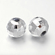 Faceted Round Plated Acrylic Beads PACR-L001-10mm-S-2