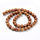 Chapelets de perles en pierre en bois naturel G-Q462-64-6mm-3