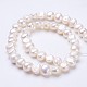 Fili di perle di perle d'acqua dolce coltivate naturali PEAR-P002-28-2