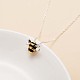 女性のための真鍮の蜂の魅力のネックレス  プラチナ·ゴールデン  16.93インチ（43cm） JN1030A-2