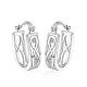 Infinity Brass Cubic Zirconia Hoop Earrings EJEW-BB09675-S-1