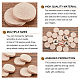 NBEADS 100 Pcs Unfinished Round Wooden Discs WOOD-WH0030-12-4