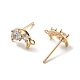 Латунные серьги-гвоздики из циркония KK-A238-01D-G-2