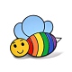 Rainbow Pride Bee Enamel Pin JEWB-F016-25EB-1