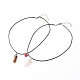 Natural Tiger Eye & Rose Quartz Double Terminated Pointed Pendants Necklaces Set for Couples Best Friends NJEW-JN03676-2