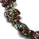 Brins de perles synthétiques teintes en turquoise G-P507-05I-4