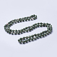 Collane di perline con diaspro spot verde naturale NJEW-P202-36-A17-1