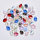 Transparent Spray Painted Glass Charms GLAA-R211-05-1