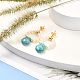 Boucles d'oreilles en perles de pierres précieuses naturelles et synthétiques pour femmes EJEW-JE04627-4