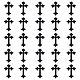 Nbeads 30 pcs patchs croix noires PATC-WH0001-100-1