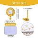 8 Pair 2 Color Flat Round Brass Micro Pave Cubic Zirconia Stud Earring Findings ZIRC-SZ0005-03-2