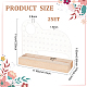 FINGERINSPIRE 2 Set 110 Holes Transparent Acrylic Earring Display Stand 11.9x5x11cm Arch Pattern Acrylic Display Holder Earring Organizer with Wooden Base Clear Stud Earring Organizer Display Stand EDIS-WH0029-80A-2