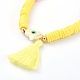 Handmade Polymer Clay Heishi Beads Stretch Bracelets BJEW-JB05079-02-3