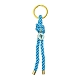 Porte-clés avec nœud en nylon et alliage émaillé KEYC-JKC00567-2